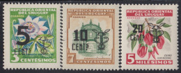 Uruguay 655/57 1959 Timbres Postales De 1954 MNH - Uruguay