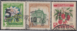 Uruguay 655/57 1959 Timbres Postales De 1954 Usado - Uruguay