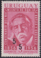 Uruguay 644a 1958 Centenario Del Nacimiento Del Presidente José Battle Y Ordon - Uruguay