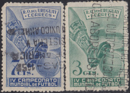 Uruguay 602/03 1951 Cuarta Copa Del Mundo De Fútbol En Río De Janeiro Usado - Uruguay