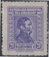 Uruguay 596 1949 Serie Antigua Artigas Tipo Ab Litografía MNH - Uruguay