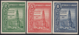 Uruguay 331/333 1927 Exposición Filatélica De Montevideo MNH - Uruguay