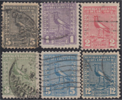 Uruguay 310/15 1925/26 Serie Antigua Pájaro Bird Usado - Uruguay