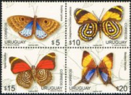 Uruguay 2338/41 Mariposas  MNH - Uruguay