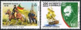 Uruguay 2321/2322 200 Años Del Nacimiento De G. Garibaldi MNH - Uruguay