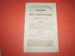 Vesoul 1837: Amnistie Pour Les Gardes Nationales Du Royaume. Appel Classe 1836 & Publication Des Tableaux De Recensement - Décrets & Lois