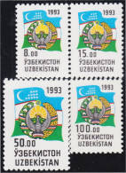 Uzbekistan 26/29 1993 Emblemas Nacionales MNH - Ouzbékistan