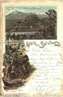 Gruss Aus Salzburg - Litho - Salzburg Stadt