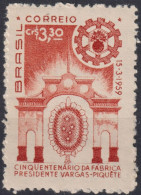 1959 Brasilien ** Mi:BR 967, Sn:BR 900, Yt:BR 685, 50th Anniversary Of President Vargas Gunpowder Factory - Nuevos