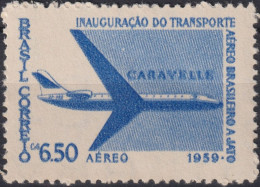 1959 Brasilien ** Mi:BR 969, Sn:BR C91, Yt:BR PA79, Inauguration Of Brazilian Jet Transport - Caravelle - Aéreo