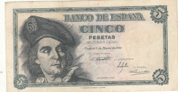 CRBS1098 BILLETE ESPAÑA 5 PESETAS 1948 MBC - Other & Unclassified