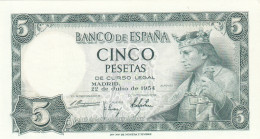 CRBS1103 BILLETE ESPAÑA 5 PESETAS 1954 SIN CIRCULAR - Otros & Sin Clasificación