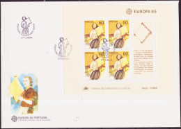 Europa CEPT 1985 Portugal FDC Y&Tn°BF48 - Michel N°B47 - 60e EUROPA - 1985