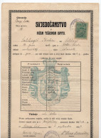 1924. KINGDOM OF SHS,BOSNIA,BANJA LUKA,LOWER COURSE EXAM CERTIFICATE,20 DIN STATE REVENUE STAMP - Storia Postale