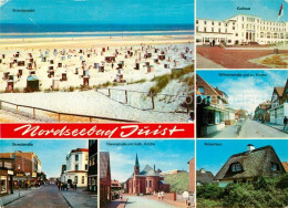 73159680 Juist Nordseebad Strand Kurhaus Wilhelmstrasse Kirche Weberhaus Duenens - Juist