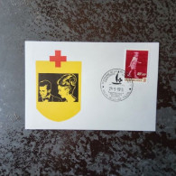 Centenaire De La Croix-rouge Met 1ste Gestempelde Postzegel 1963 - Gedenkdokumente