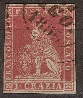 Italia Toscana U  4 (o) Usado. 1851 - Toscane