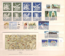 1990 MNH Iceland, Year Complete, Postfris** - Années Complètes