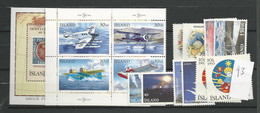 1993 MNH Iceland, Year Complete, Postfris** - Années Complètes