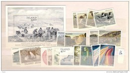 1986 MNH Iceland, Island, Year Complete, Posffris - Volledig Jaar