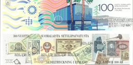 Finland 1985  100 Years Finnish Banknote Printing Mi 960-967 In Booklet MH 15 MNH(**) - Nuovi