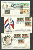 PHILIPINAS Pilipinas 1965 - 1966 - 3 X FDC - Princess Beatrix Of Netherlands Nederland & Pres. F. E. Marcos Oath Taking - Filipinas