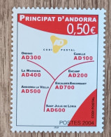 Andorre - YT N°601 - Le Code Postal - 2004 - Neuf - Ongebruikt