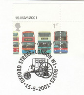 Cover BUS Trevithick LONDON STEAM CARRIAGE Anniv OXFORD ST GB Buses Stamps Fdc - Bus