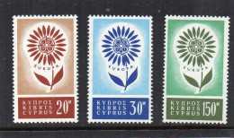 1964 Zypern Mi N° 240/242 : ** MNH, Postfris, Postfrisch , Neuf Sans Charniere - 1964