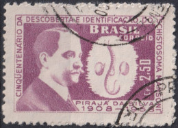 1959 Brasilien ° Mi:BR 971, Sn:BR 903, Yt:BR 689, Pirajá Da Silva (1873-1961) And Schistosoma Mansoni (fluke) - Used Stamps