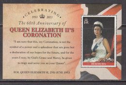 2013 Bermuda QEII Coronation Souvenir Sheet MNH @ BELOW FACE VALUE - Bermudas