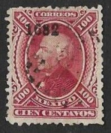 SD)1874-80 MEXICO  HIDALGO 100C SCT 111, WITH DISTRICT NUMBER, USED - Mexico