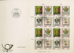 DDR 1990 Postschilder ZD-Bogen Ersttagsbrief 3306/09 ZD-Bg. FN 3 FDC - 1981-1990