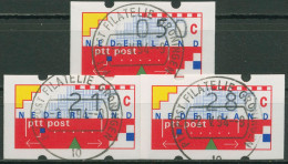 Niederlande ATM 1989 Graphik, Verdsandstellensatz ATM 1 VS 6 Gestempelt - Usados