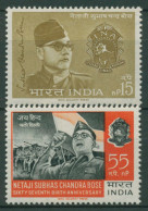 Indien 1964 Armee Subhas Chandra Bose 368/69 Postfrisch - Nuevos