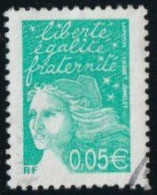 France 2002 Yv. N°3445 - 5c Vert-émeraude - Oblitéré - 1997-2004 Marianne Of July 14th