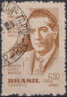 1960 Brasilien AEREO ° Mi:BR 973, Sn:BR C92, Yt:BR PA80, Adolfo López Mateos - Gebraucht