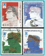 GREECE- GRECE- HELLAS  2002: Compl. Set Used "The Winners"  ATHENS 2004  5th Issue  For Olympic Games Athens 2004 - Gebruikt
