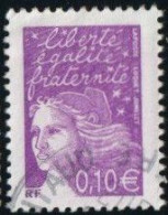 France 2002 Yv. N°3446 - 10c Violet-rouge - Oblitéré - 1997-2004 Marianne Of July 14th