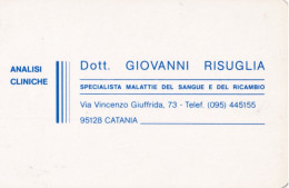 Calendarietto - Analisi Cliniche - Specialista - Specialista Malattie Del Sangue - Catania - Anno 1989 - Petit Format : 1981-90