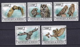 172 BURUNDI 2013 - Y&T 2122/25 Du BF 370 - Oiseau Rapace Nocturne - Neuf ** (MNH) Sans Charniere - Neufs