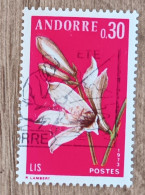 Andorre - YT N°229 - Flore / Fleurs Des Vallées / Lis - 1973 - Oblitéré - Usados