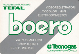Calendarietto - Brondolo - Tefal - Tecnogas - Torino - Anno 1989 - Petit Format : 1981-90