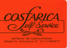 Calendarietto - Costarica - Self Service - Beinasco - Torino - Anno 1989 - Petit Format : 1981-90