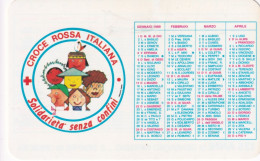 Calendarietto - Croce Rossa Italiana - Solidarietà Senza Confini - Anno 1989 - Small : 1981-90