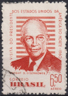 1960 Brasilien AEREO ° Mi:BR 974, Sn:BR C93, Yt:BR PA81, Visit Of Dwight D. Eisenhower To Brazil - Gebraucht