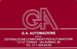 Calendarietto - GA - Automazione - Torino - Anno 1989 - Tamaño Pequeño : 1981-90