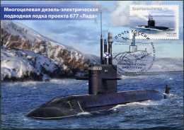 Russia. 2023. Submarine Of Project 677 Lada. Canc. Severodvinsk (Mint) Maxi Card - Maximum Cards