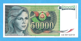 1988 YUGOSLAVIA  50000  SRF BANKNOTE BILLETE CIRCULATED - Otros – Europa
