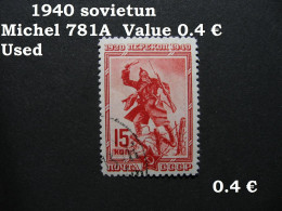 Russia Soviet 1940, Russland Soviet 1940, Russie Soviet 1940, Michel 781A, Mi 781A, Used   [06] - Used Stamps